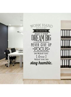 اشتري ملصك جداري بطبعة "Dream Big Stay Humble" أسود 60x90سم في مصر