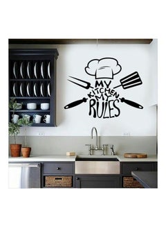 Buy My Kitchen My Rules Wall Sticker Black 38x58cm in Egypt