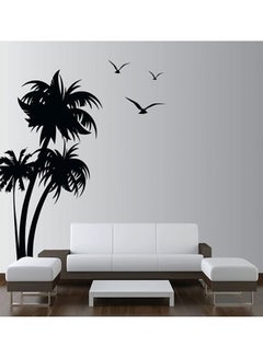 Buy Palms Themed Wall Sticker Black 96x150cm in Egypt