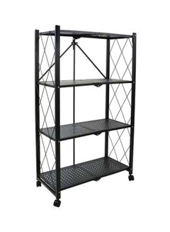 Buy Foldable Storage Rack Black 126x71x35cm in Egypt