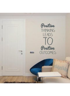 Buy Self-Adhesive Quote Wall Sticker Dark Grey 90 x 50cm in Egypt