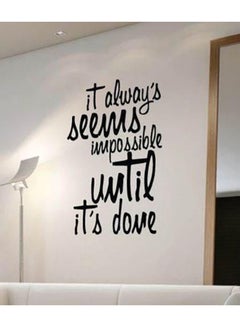 Buy Self-Adhesive Quote Wall Sticker Black 90 x 60cm in Egypt