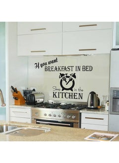 Buy Self-Adhesive Decorative Kitchen Wall Sticker Black 40 x 90cm in Egypt