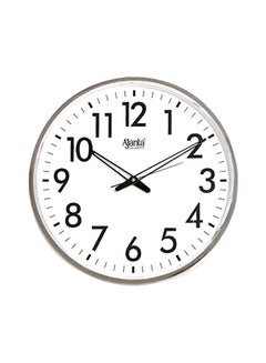 Buy Plastic Wall Clock White/Black/Grey 323x47mm in UAE