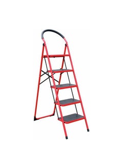 اشتري 5-Steps Home Metal Ladder Red 1.54meter في مصر