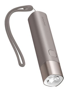 Buy 3000.0 mAh USB Rechargeable Electric LED Torch Power Bank Brown in Saudi Arabia