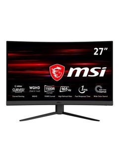 اشتري 27-inch Curved Gaming Monitor, 16:9 WQHD (2560 x 1440), 1440p, 2K, VA, 165Hz, 1ms, 1500R, FreeSync Premium, DisplayPort, HDMI, Night Vision, Frameless, Anti-, Less Blue Light Optix G27CQ4 Black في الامارات