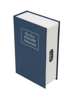 Buy 3-Digit Book Shaped Safe Box Blue/White 180millimeter in UAE