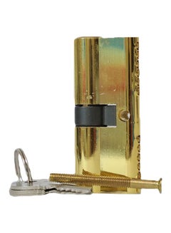 Buy Cylinder Nut Door Lock Yellow/Silver in Saudi Arabia