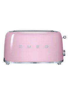 Buy 50's Retro Style Aesthetic 4-Slice Toaster 1500W 1635.0 W TSF02PKUK Pink/Silver in UAE