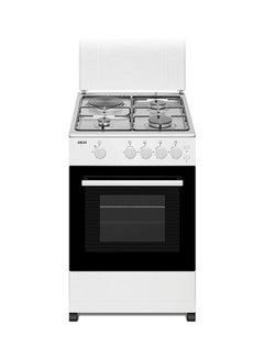 Buy 3 Gas Cooker + 1 Hotplate 50 x 50 cm Cooking Range CRMA-503GHP White/Black in UAE
