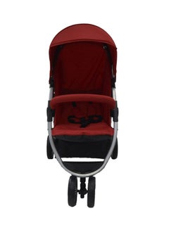 اشتري Comfort 3-Wheel Stroller With Backrest Seat - Red في السعودية