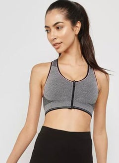 Buy Essential Sports Bra Grey/Black in UAE