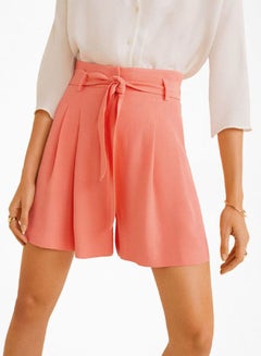 Buy Pleat Detailed Flowy Shorts 85 Pink in Saudi Arabia