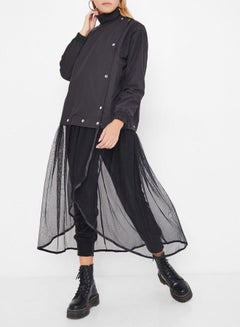 Buy Tulle Detailed Jacket Black in Saudi Arabia