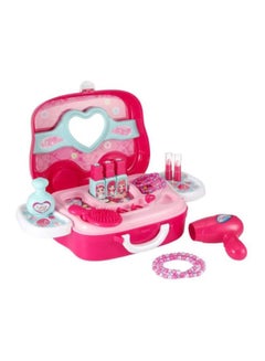 Buy Little Girls Pretend Salon Makeup Kit And Cosmetic Pretend Play Set Cminch 26.92x23.88x9.91cm in Saudi Arabia