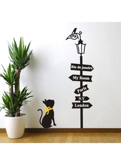 Buy Self Adhesive Wall Sticker Black/Yellow 90 x 50cm in Egypt