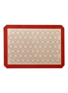 Buy Silicone Bakeware Mat Red/Beige 42x29.5cm in Saudi Arabia