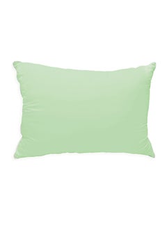 Buy Soft And Smooth Bed Pillow With White Piping Microfiber Mint Green 50x70cm in UAE