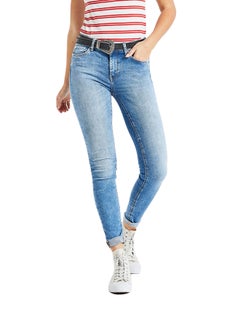 Buy Classic Style Carmen Skinny Jeans Blue in UAE