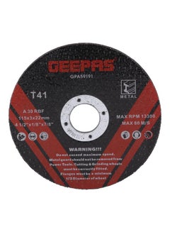 Buy Metal Cutting Disc | with 115 mm diameter | Thin Saw Blade for cutting, grooving & trimming all kinds of metal |3mm Thick Disk |Ideal for Carpenter, Plumber, Flooring Workers Black/Red/Silver 22x3x115mm in UAE