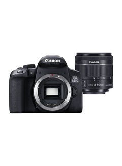 Buy EOS 850D DSLR Camera، With EF-S 18-55mm IS STM Lens، 24.1 MP، APS-C Sensor، Dual Pixel CMOS، Bluetooth، Wi-Fi، 4K Movies، Vari-Angle Touchscreen in Saudi Arabia
