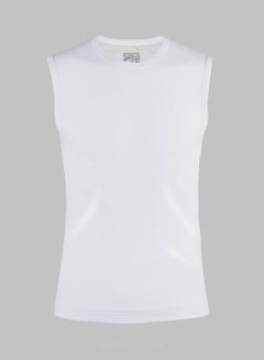 اشتري Cotton Sleeveless Undershirt White في السعودية