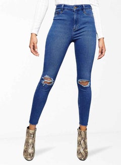 Buy Hallie High-Rise Super Skinny Jeans Duck Egg in Saudi Arabia