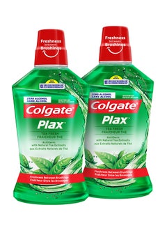 Buy Pack Of 2 Plax Fresh Tea Mouthwash 500ml in UAE