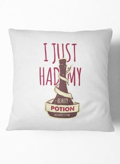 Buy Beauty Potion Throw Pillow White 16 x 16inch in UAE