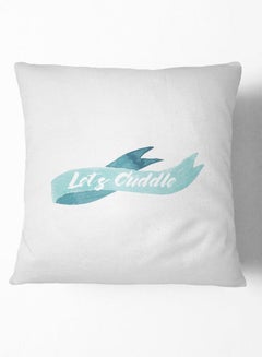 Buy Lets Cuddle Throw Pillow White 16 x 16inch in UAE