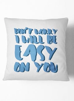 Buy Gamer I Will Go Easy Throw Pillow White 16 x 16inch in UAE