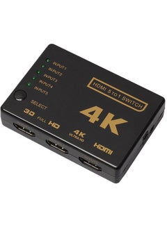 Buy 4K HDMI 5 To 1 Switch Black in UAE