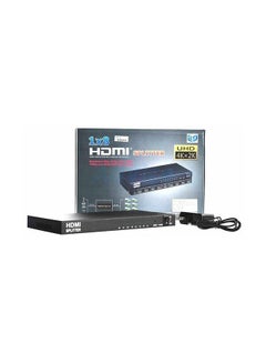 اشتري صندوق مقسم HDMI ثلاثي الأبعاد مزود بعدد ثمانية منافذ أسود في السعودية