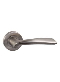 Buy Fulya Rozet Door Handle With Lock Set Saten in UAE