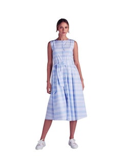 Buy Striped Midi Dress Light Blue in UAE
