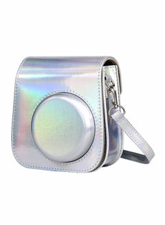 Buy Holographic Instant Camera Case Bag With Strap For Fujifilm Instax Mini 11 Silver in Saudi Arabia