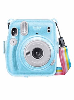 Buy Hard Case For Fujifilm Instax Mini 11 Instant Camera With Adjustable Strap Blue in UAE