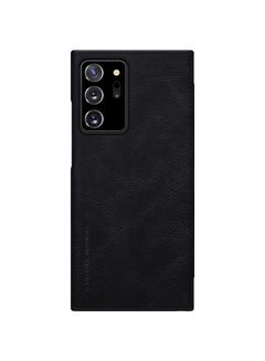 Buy Stylish Durable Slim Flip Wallet Case cover For Samsung Galaxy Note 20 Ultra Black in UAE