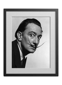 Buy Salvador Dali Art Poster With Frame Black/White 50x40cm in UAE