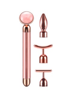 Buy 4-In-1 Golden Beauty Electric Face-Lifting And Facial Massager Kit Pink/Rose Gold 15.5cm in Saudi Arabia