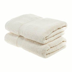 Buy 2-Piece Egyptian Cotton Bath Towel White 70x140cm in Saudi Arabia