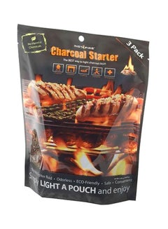 Buy 3-Pack Briquette Charcoal Starter 18x18x7cm in UAE