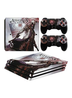 Buy 3-Piece Assassin Creed 3 Printed Gaming Console And Controller Sticker Set For PlayStation 4 in Egypt