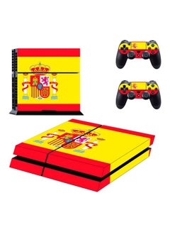 Buy 4-Piece Spain Flag Printed Console And Controller Stickers - Sony PlayStation 4 in Egypt