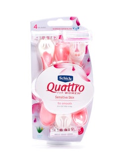 Buy 3-Piece Quattro Razor Set Pink in UAE