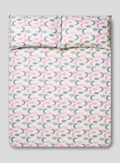 Buy 3-Piece Printed Bedsheet Set Multicolour in UAE