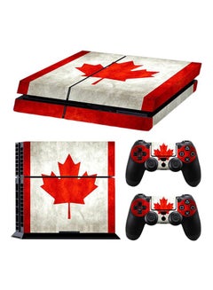 Buy 4-Piece Canada Flag Printed Skin Sticker Set in Egypt