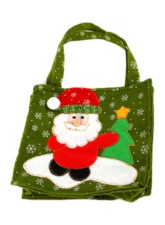 اشتري Christmas Printed Candy Gift Bag أخضر/أحمر/بيج 17x17سم في الامارات