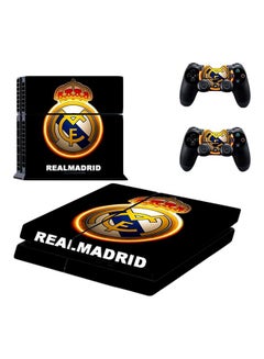 Buy 3-Piece Real Madrid Logo Themed Sticker Cover For PS4 And 2 Controller Set in Egypt